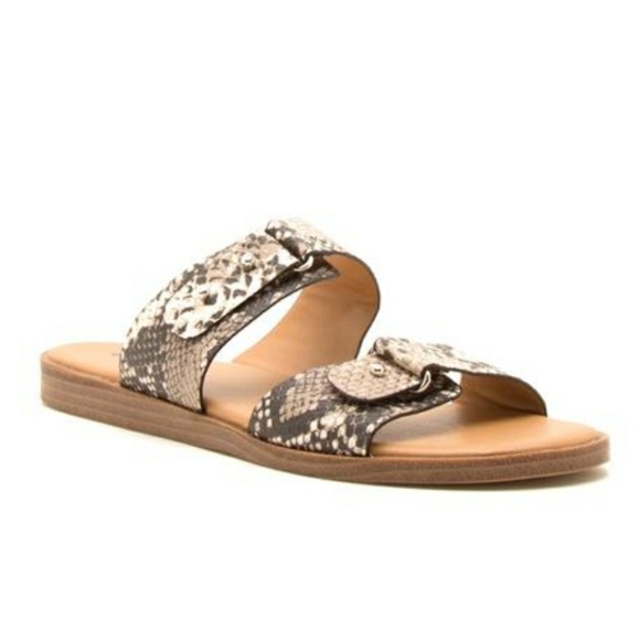 Snake Print Comfy Adjustable Band Sandals - Picture 2 of 6